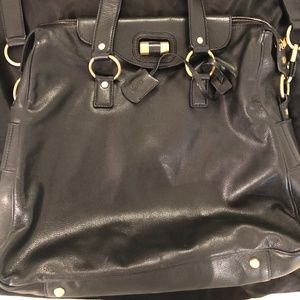 YSL ShoulderBag  Black Leather